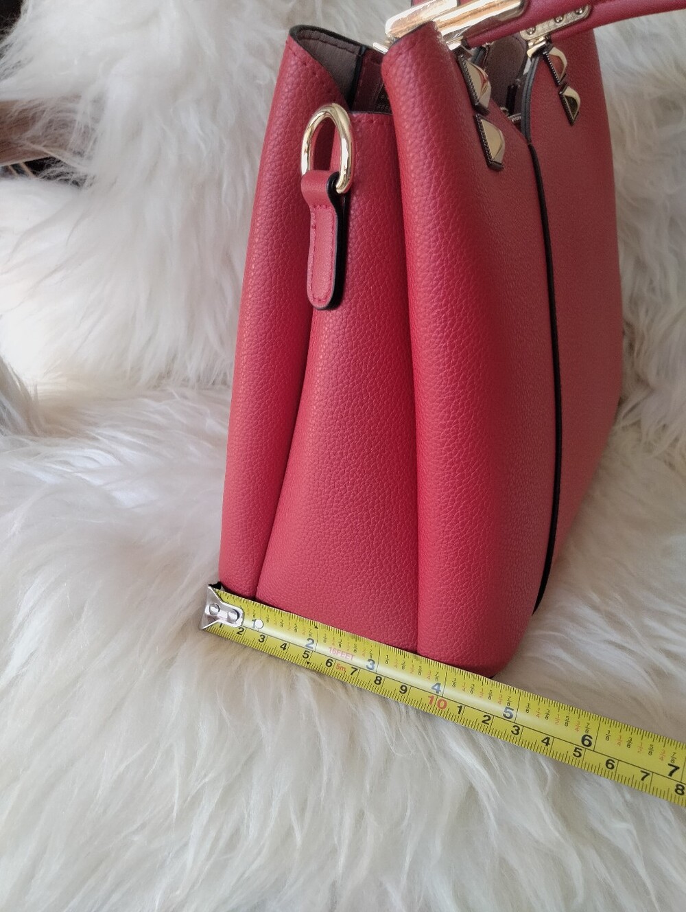 Red Structured Tote Bag - Picture 5 of 9